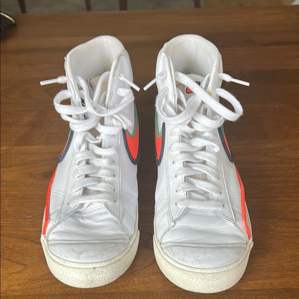 Nike 2021 Blazer Mid '77 Infinite White Blue Void Crimson size 11.5 Mens